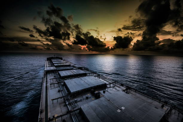 Large bulk carrier, carrying iron ore going to her destination. Large bulk carrier, carrying iron ore going to her destination.